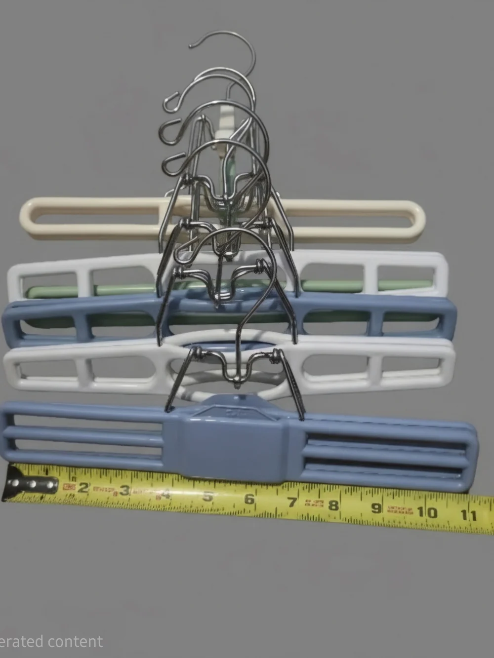 Set Of 6 Multi-Color Plastic Clip Hangers for Accessories
